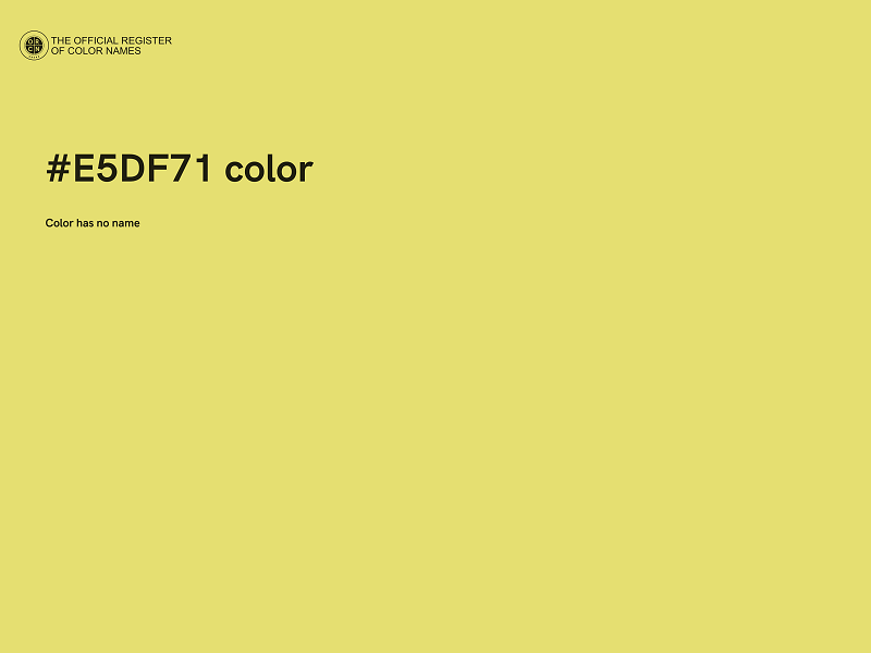 #E5DF71 color image