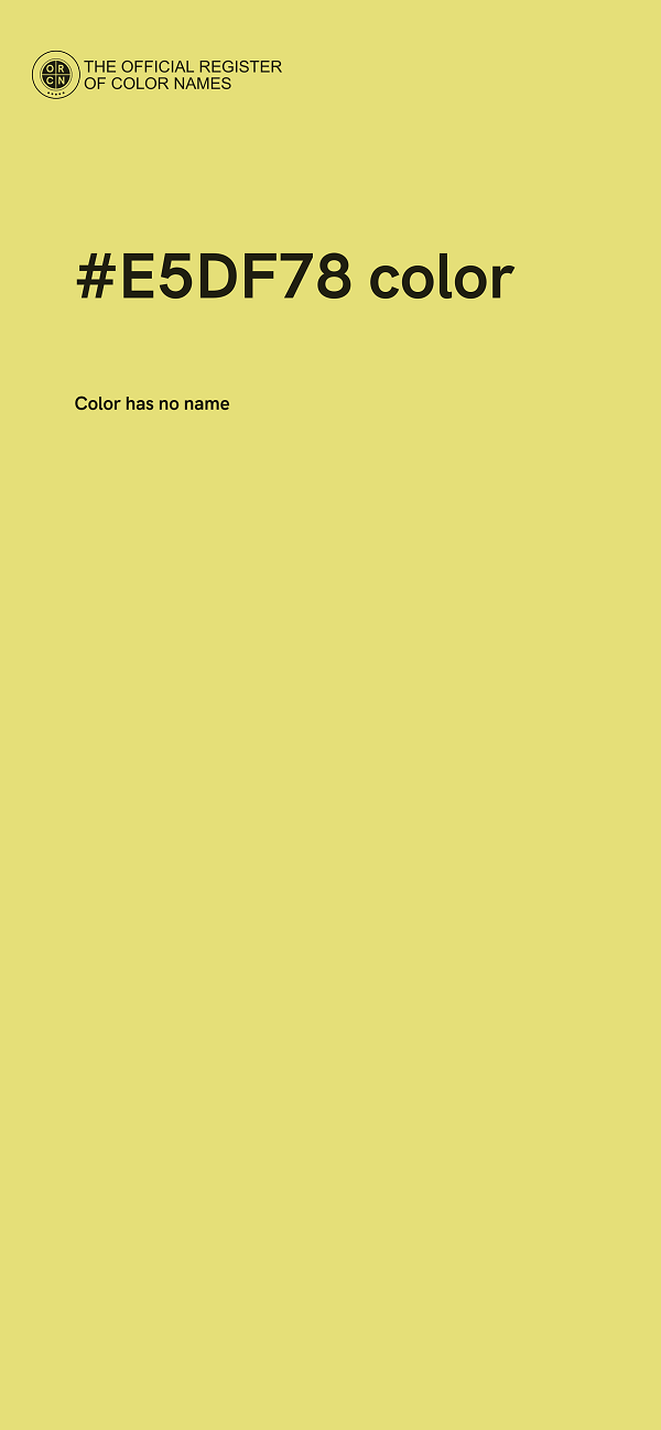 #E5DF78 color image