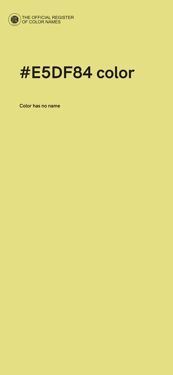 #E5DF84 color image