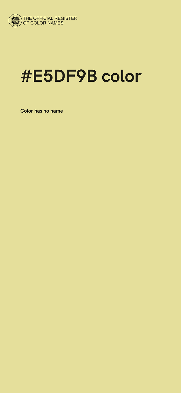 #E5DF9B color image