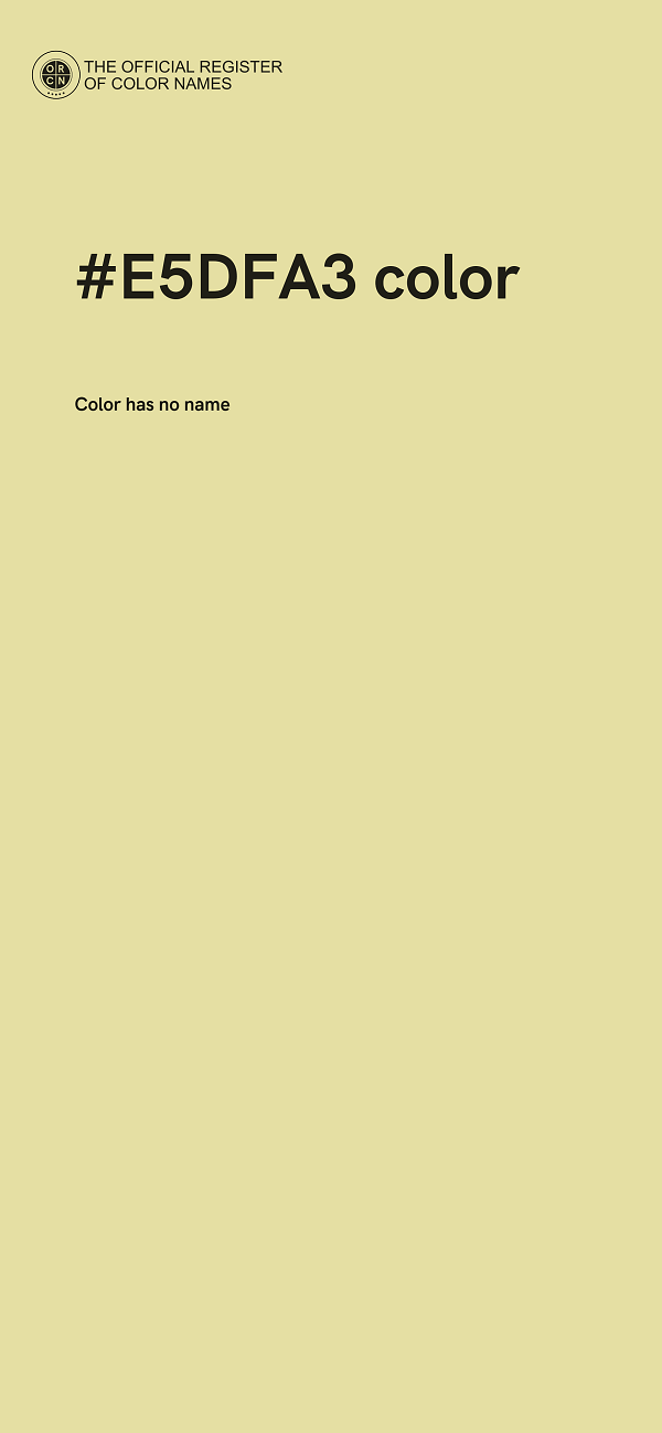 #E5DFA3 color image