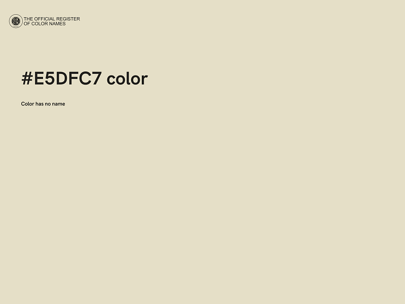 #E5DFC7 color image