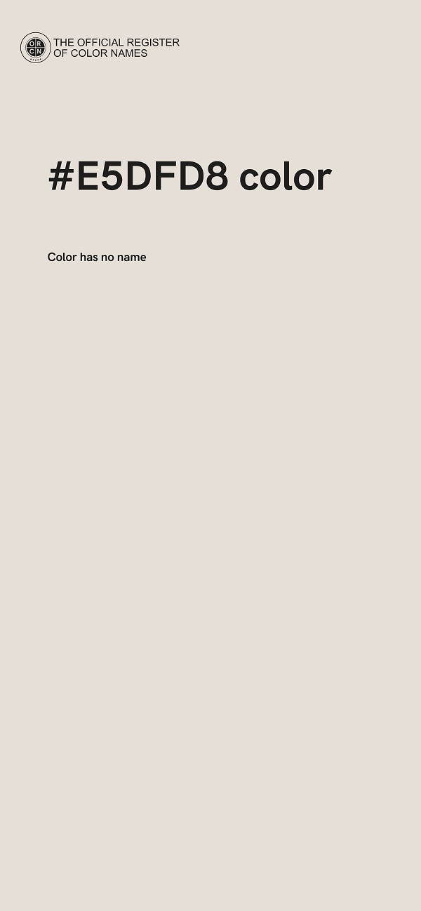 #E5DFD8 color image