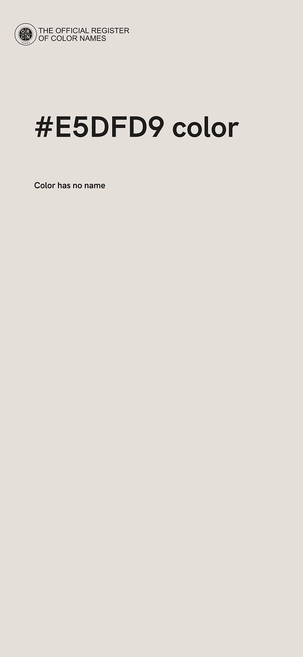 #E5DFD9 color image