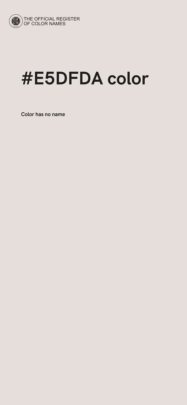 #E5DFDA color image