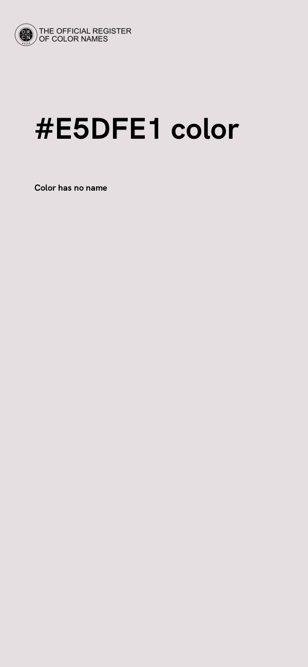 #E5DFE1 color image