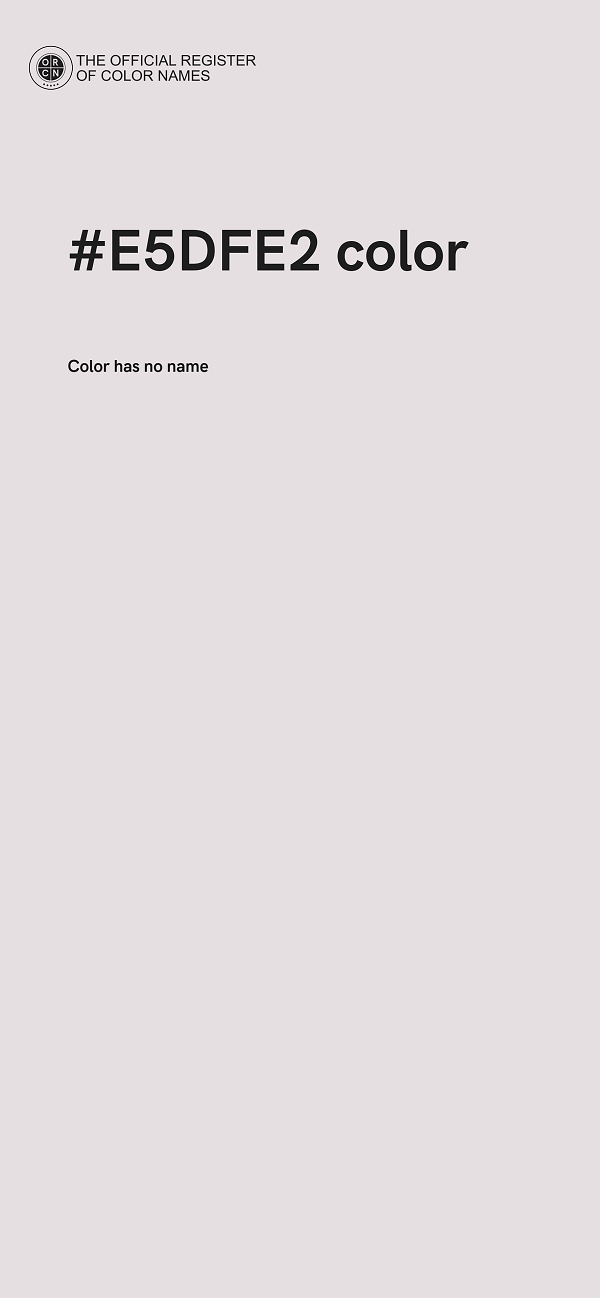 #E5DFE2 color image