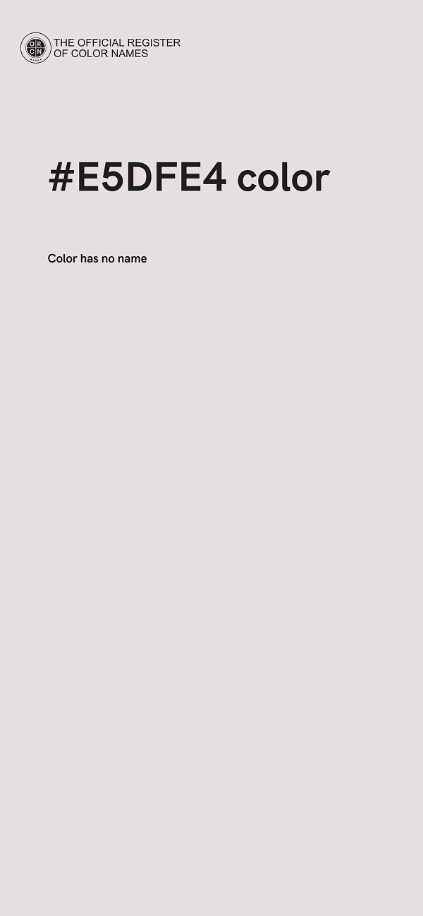 #E5DFE4 color image