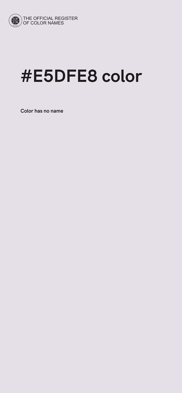 #E5DFE8 color image