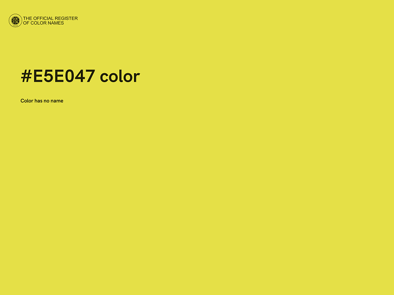 #E5E047 color image