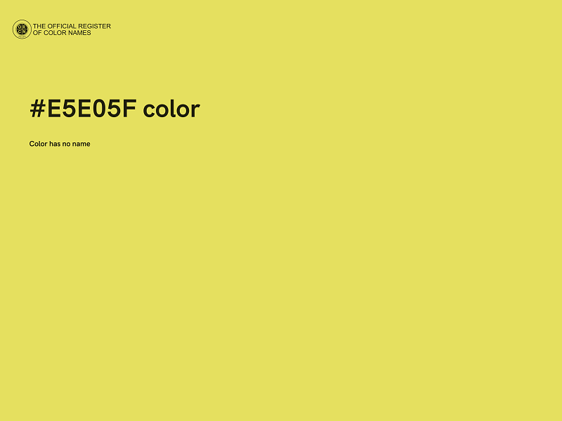 #E5E05F color image