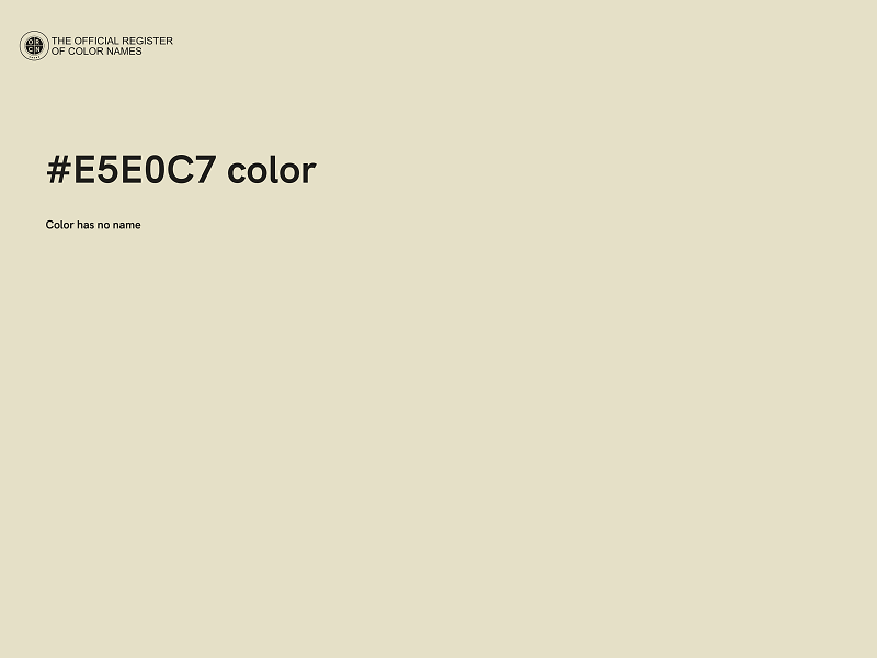 #E5E0C7 color image