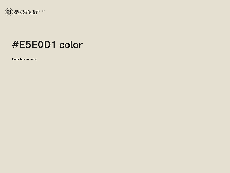 #E5E0D1 color image