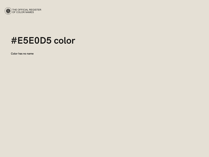 #E5E0D5 color image