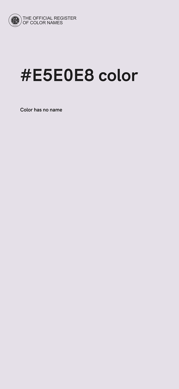 #E5E0E8 color image