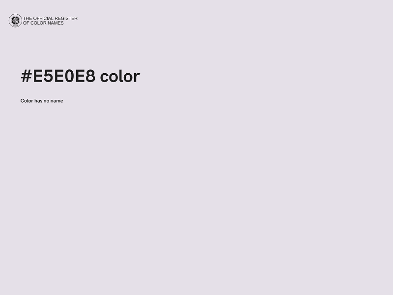 #E5E0E8 color image