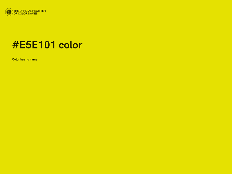 #E5E101 color image