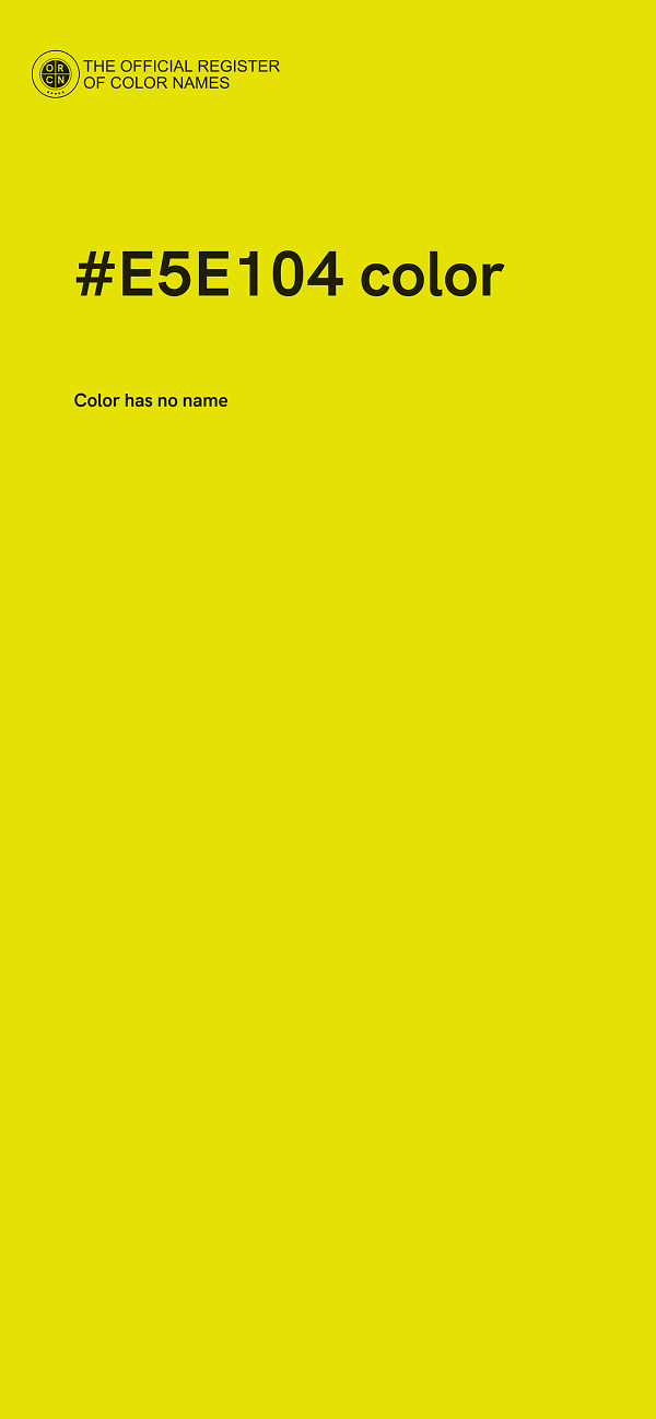 #E5E104 color image