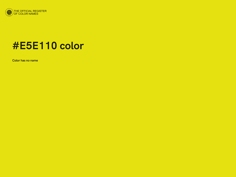 #E5E110 color image