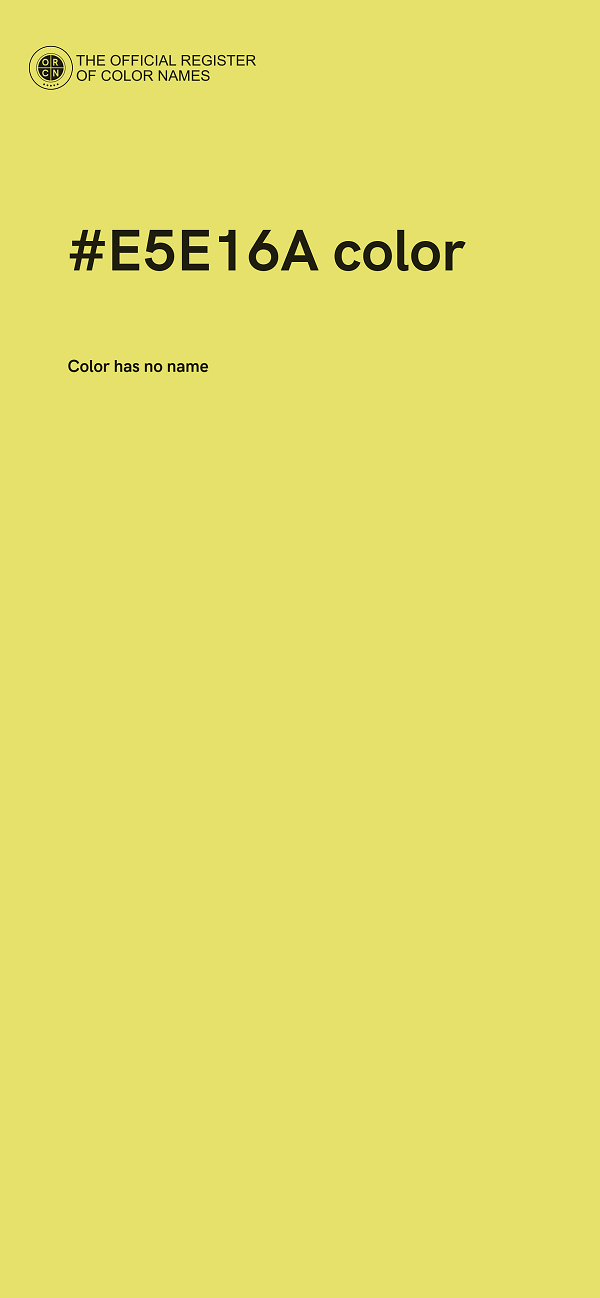 #E5E16A color image