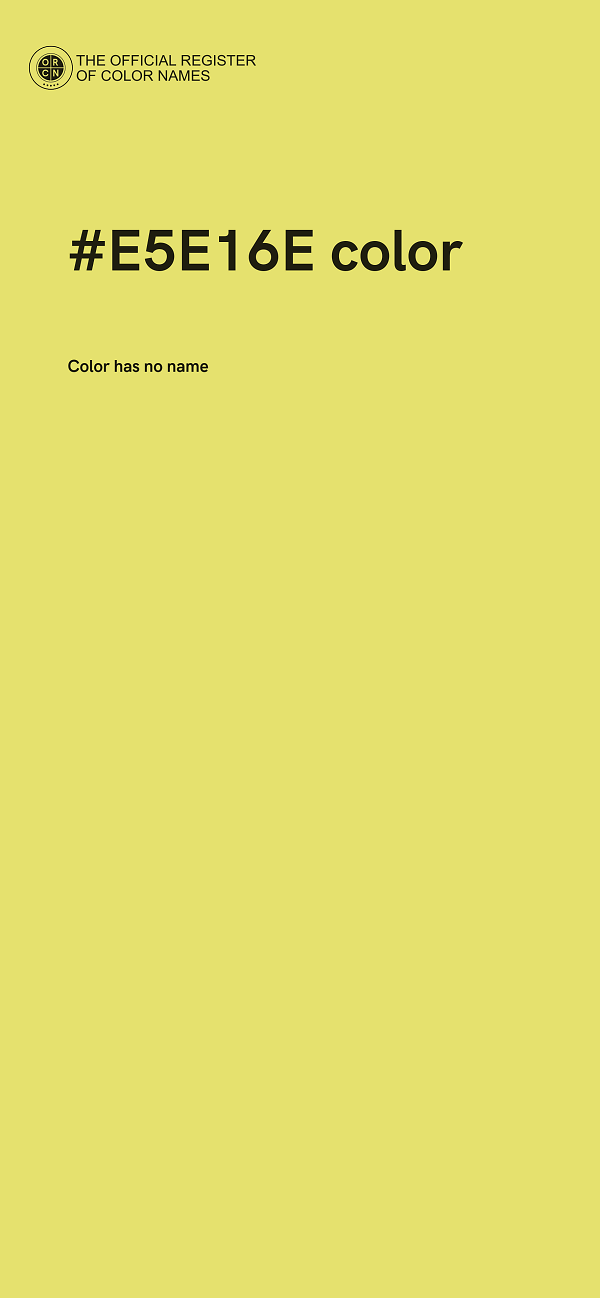 #E5E16E color image