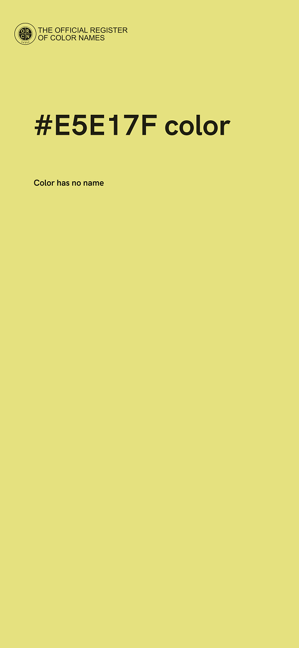 #E5E17F color image