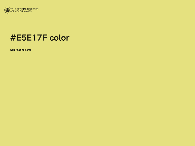 #E5E17F color image