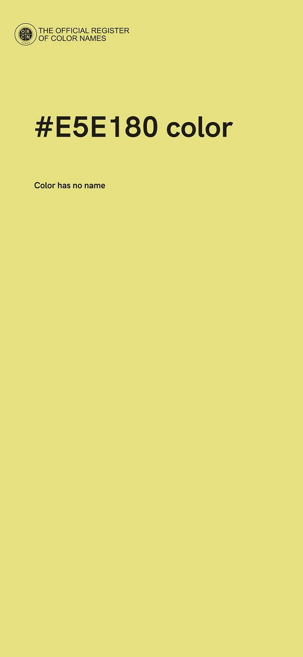 #E5E180 color image