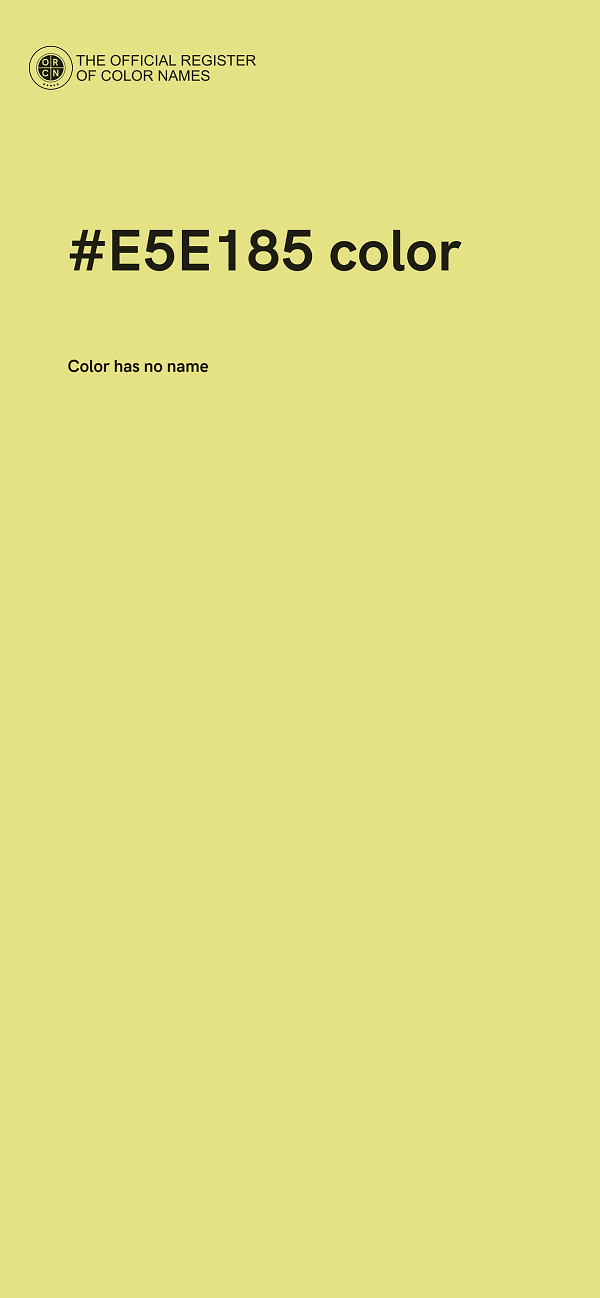 #E5E185 color image