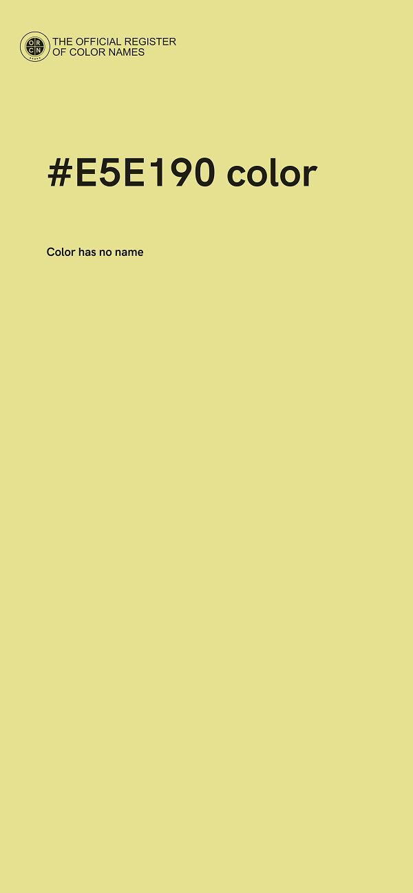 #E5E190 color image