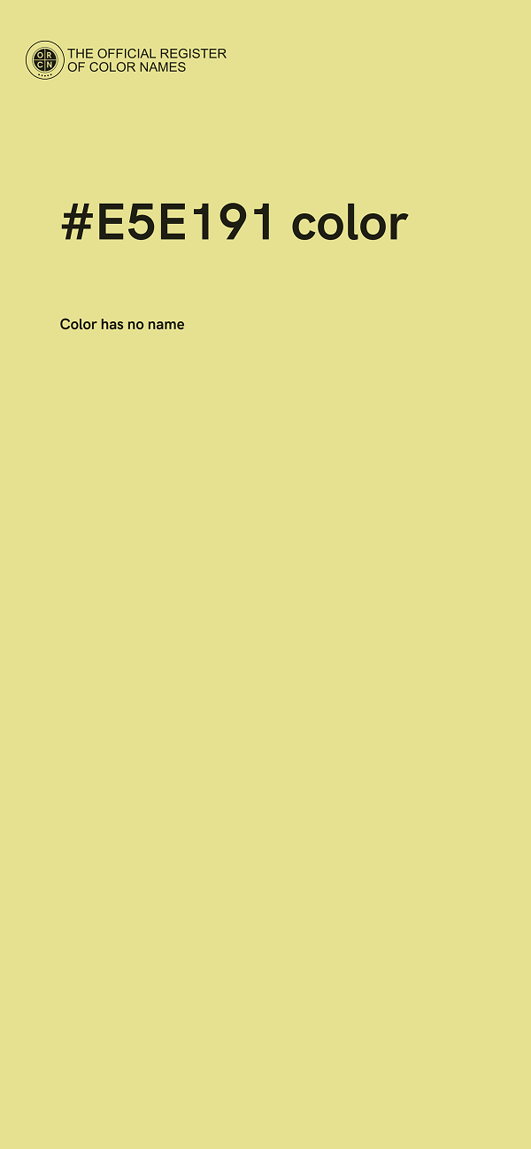 #E5E191 color image