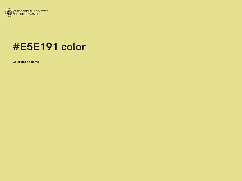#E5E191 color image