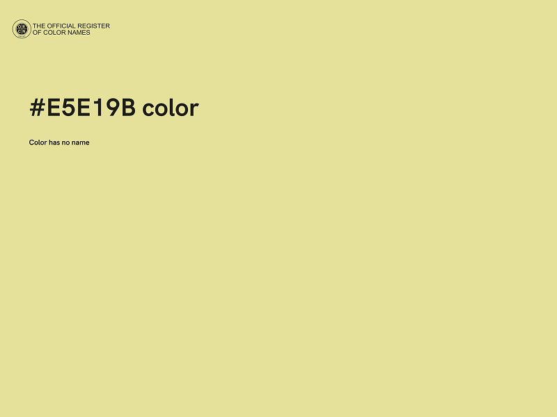 #E5E19B color image