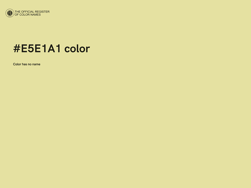 #E5E1A1 color image