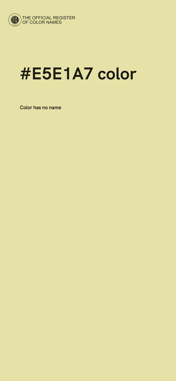 #E5E1A7 color image