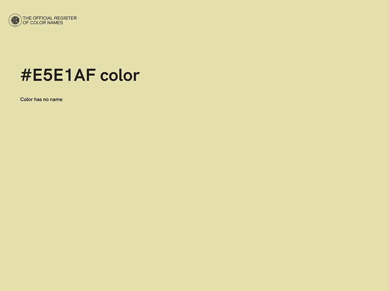 #E5E1AF color image