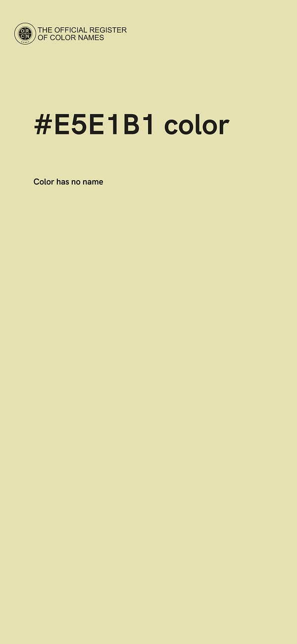 #E5E1B1 color image