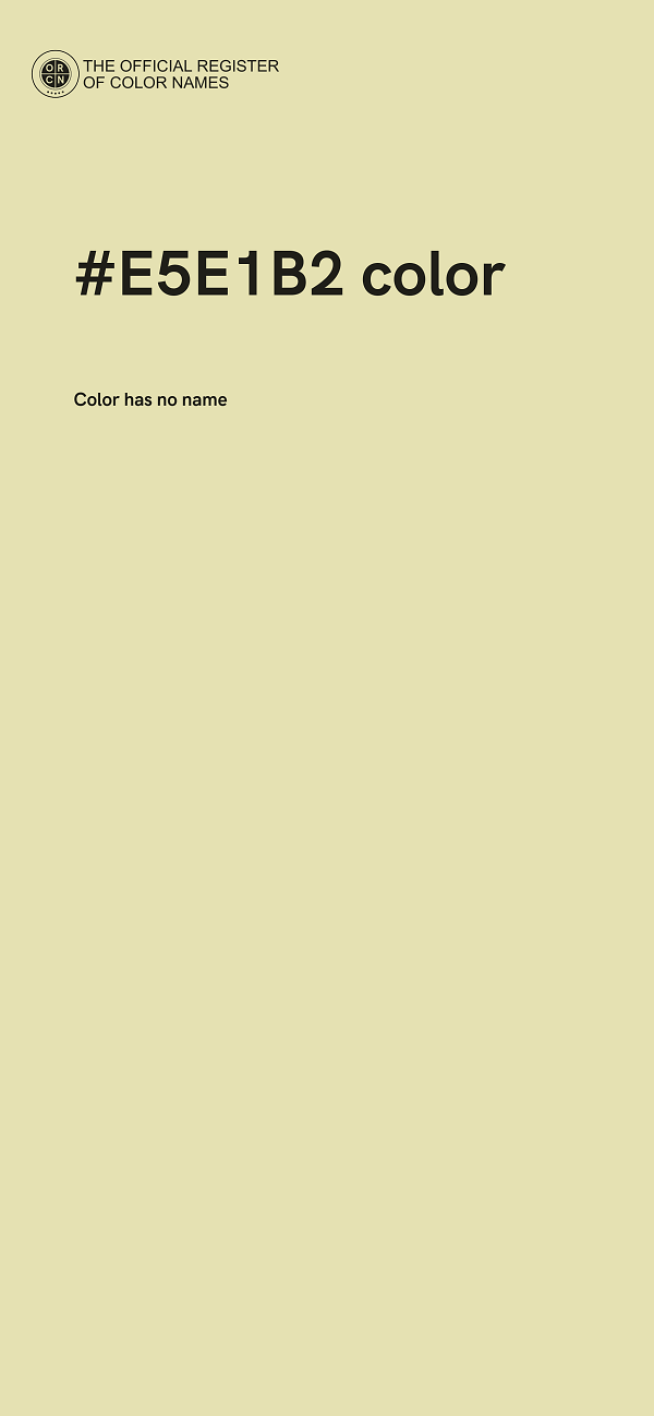 #E5E1B2 color image