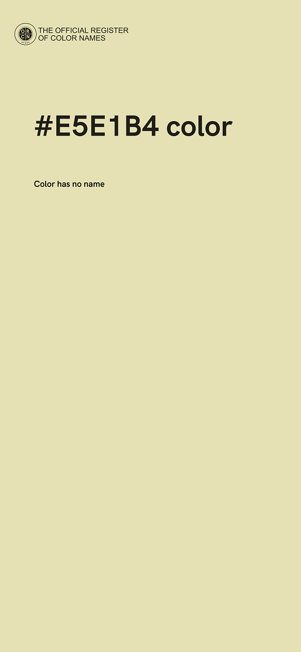 #E5E1B4 color image
