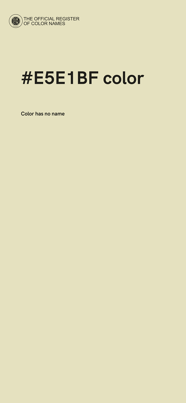 #E5E1BF color image
