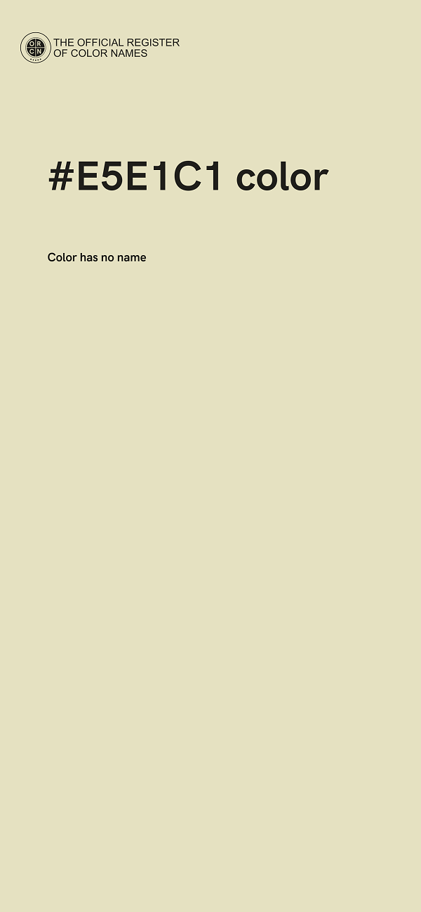 #E5E1C1 color image