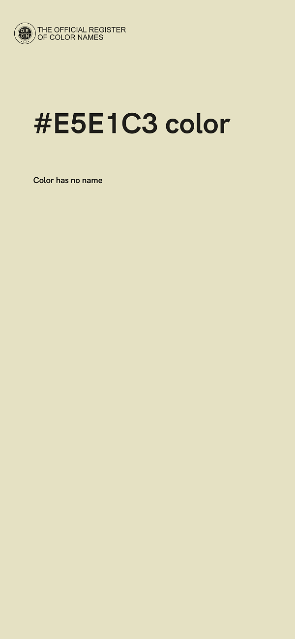 #E5E1C3 color image