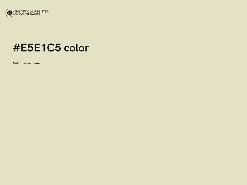 #E5E1C5 color image