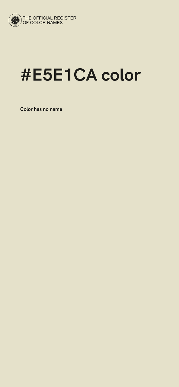 #E5E1CA color image
