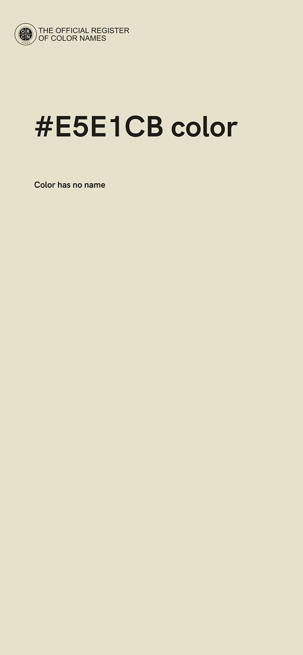 #E5E1CB color image
