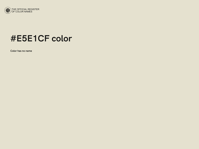 #E5E1CF color image