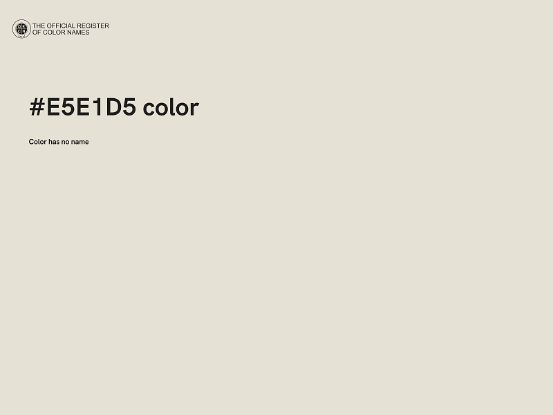 #E5E1D5 color image