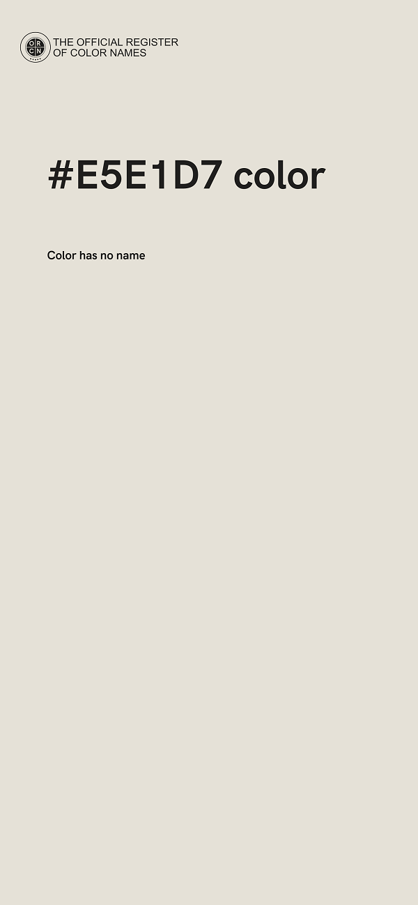 #E5E1D7 color image