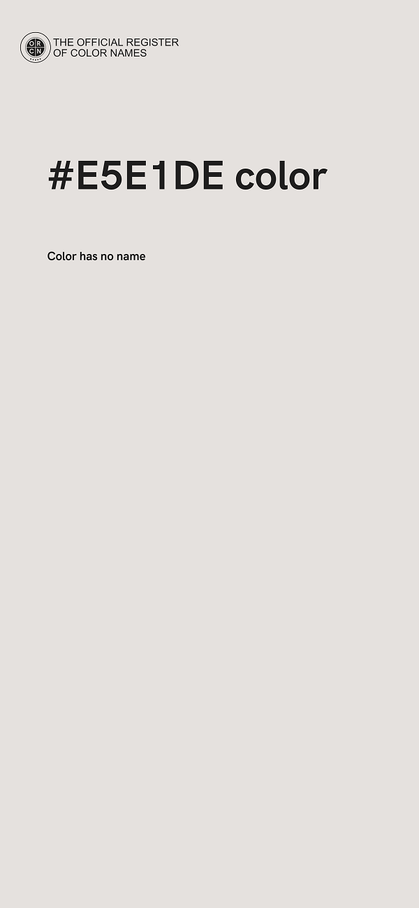 #E5E1DE color image