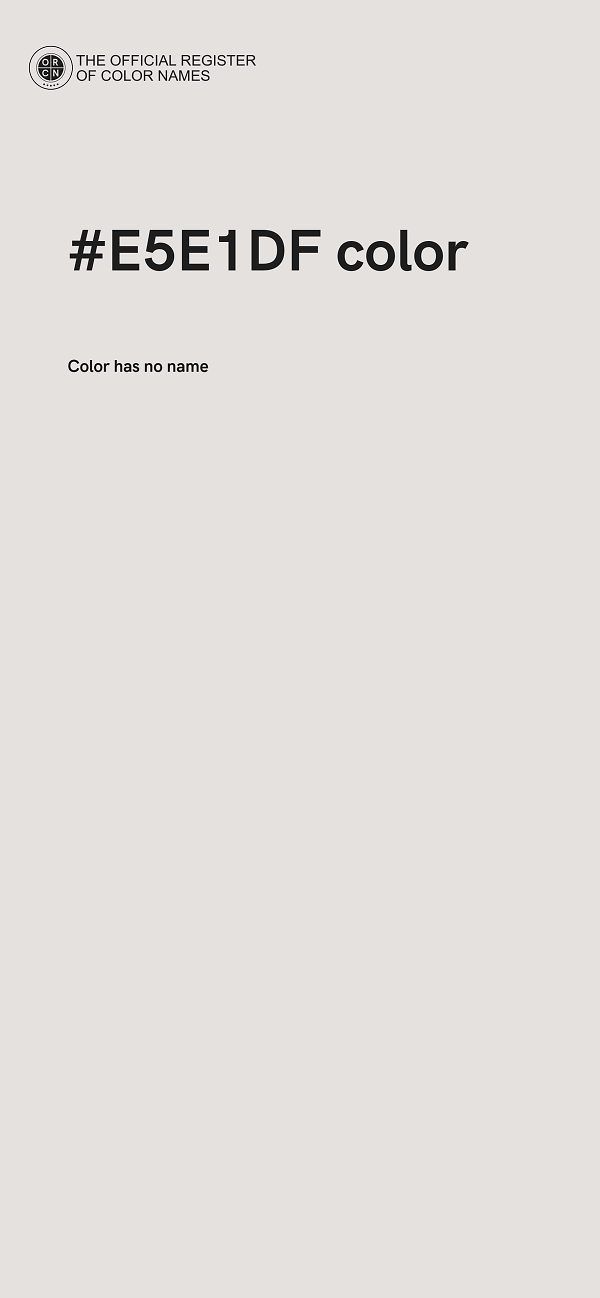 #E5E1DF color image